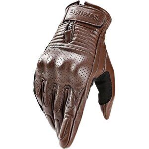 🆕Inbike Men Brown Goatskin Protective Breathable Motorbike Leather Gloves
